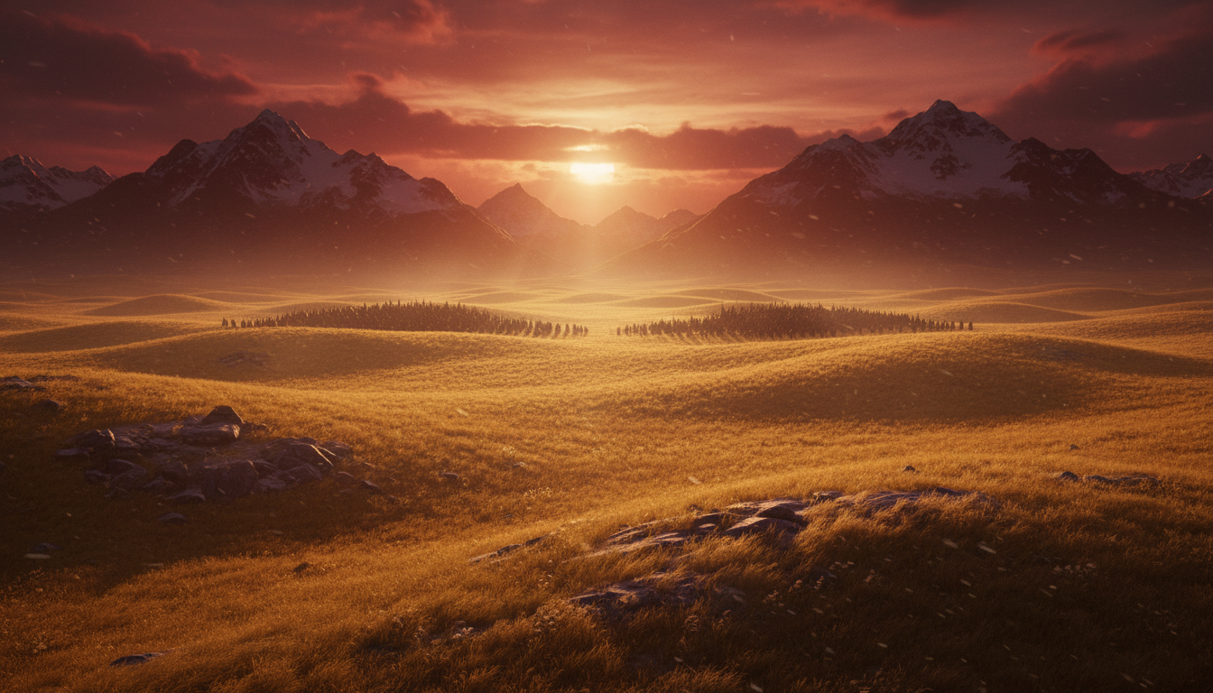 Establishing shot, the steppes
